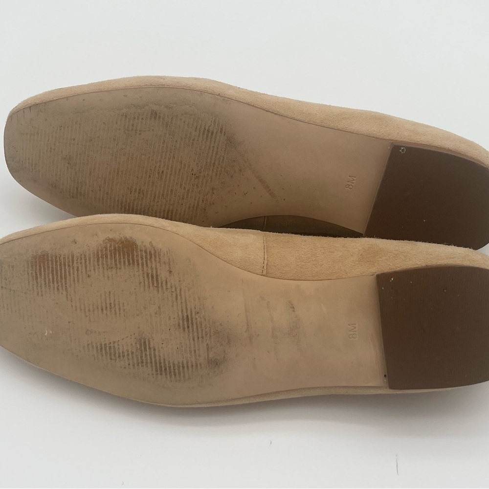 Talbots Tan Woven Leather Suede Loafers Flats Preppy, old money Made in Brazil 8 - Picture 6 of 6